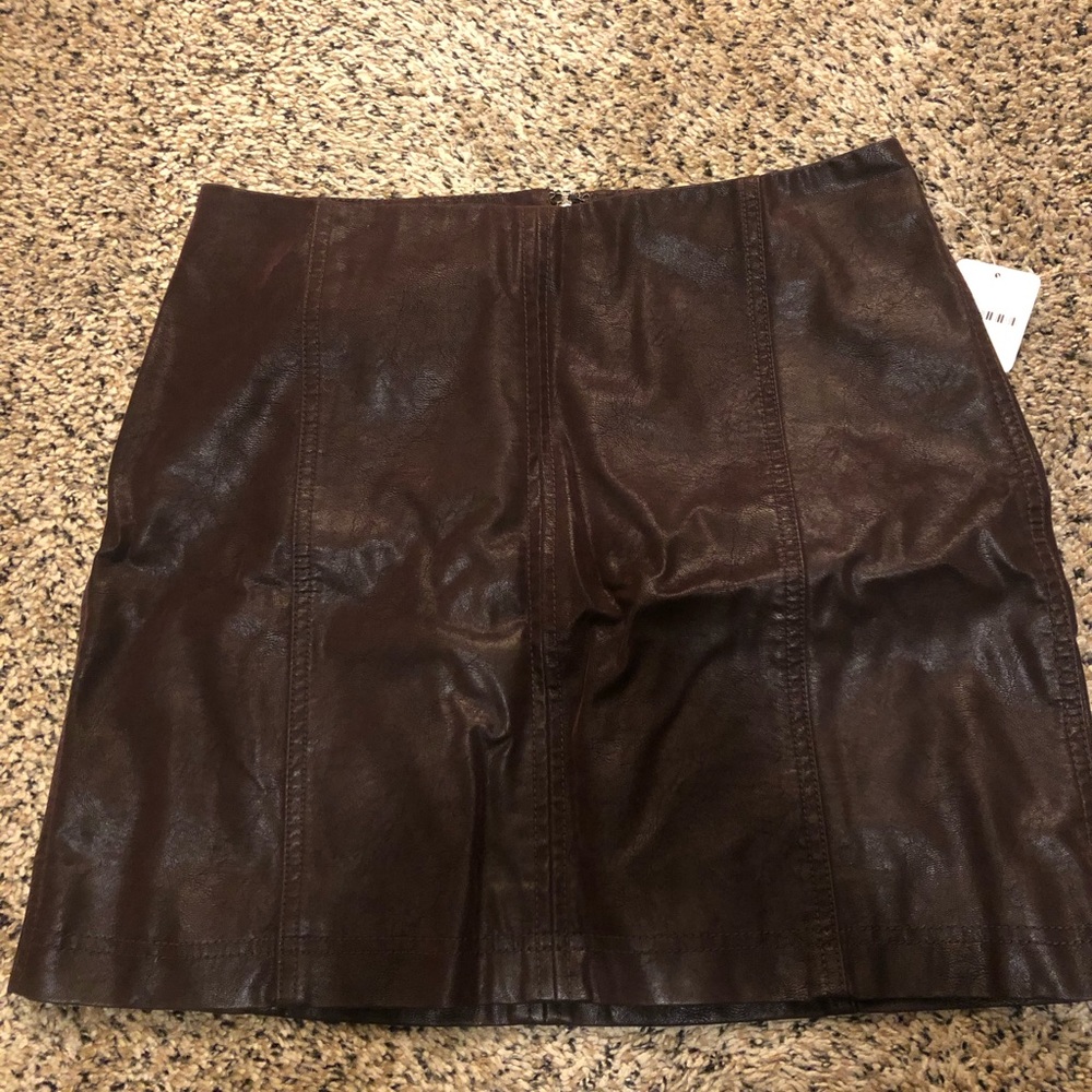Free People Vegan Leather Mini Skirt - NWT